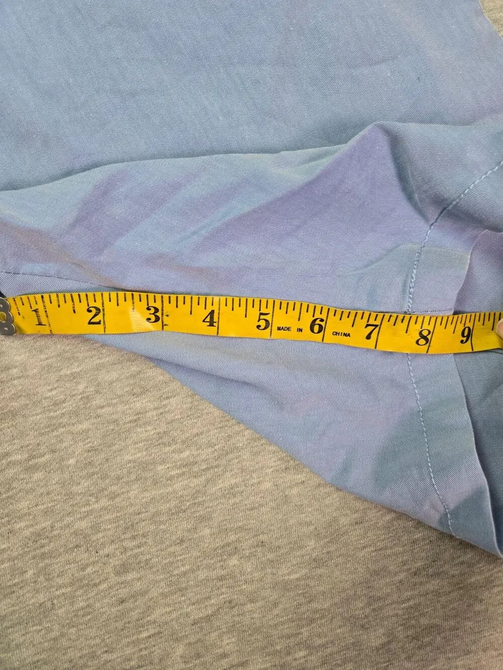 Soul Star Shorts Mens 36 Blue Chambray Chino Casual Summer Cotton Pockets